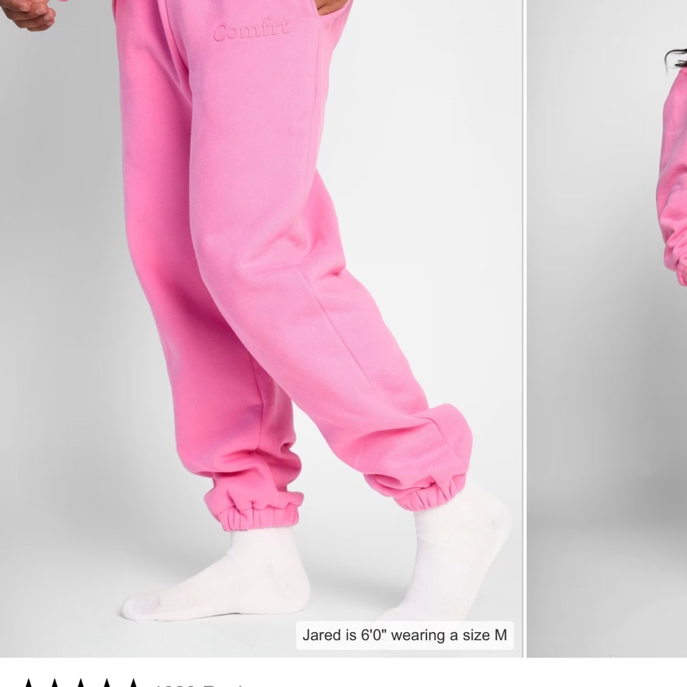 Pink Jogger Pants Comfrt Large